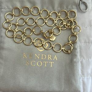 Kendra Scott Gold Ring Link Necklace